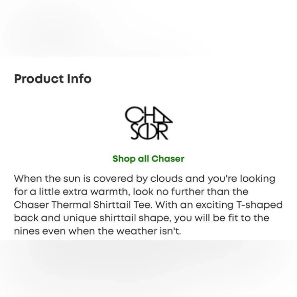 NWT Chaser Long Sleeve V Back Waffle Thermal Tee in Rice MSRP $129 - Picture 8 of 8